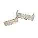 Braces Festival Ball Fangs Dentures Micro-Set Zircon Braces Grills, Gold (Set)