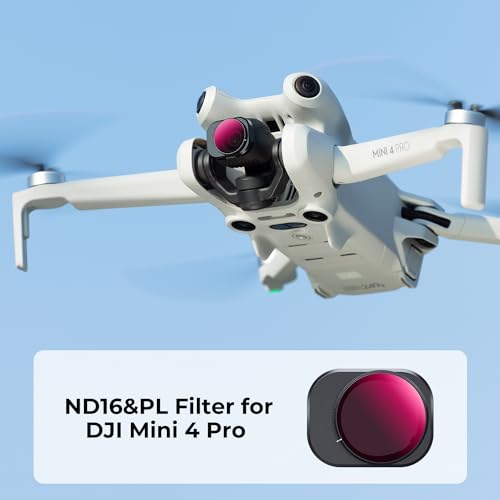 Image of K&F CONCEPT ND16&PL Filter Compatible with DJI Mini 4 Pro | Fixed 4 Stops Light Reduction and Polarizing 2-in-1 Filter, Multi-Function HD Optical Glass - FD031