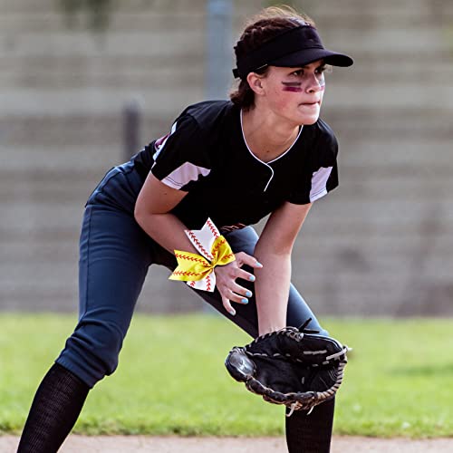 Nœuds à cheveux avec élastique robuste et ruban imprimé baseball - 6