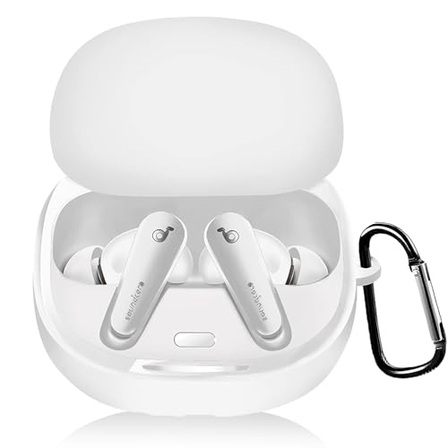 AIYYXX Anker Soundcore Liberty 4 ケース 対応 Anker Soundcore Liberty 4 液状シリコン ケース ソニー 用 保護ケース装着充電可能 耐衝撃性 防水防塵 軽量小型 紛失防止 カラビナ付きanker s