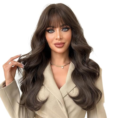 Perruque naturelle cheveux longs bouclés pour masquer la perte de volume femme