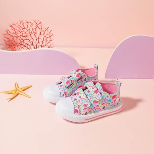 IWIHMIV Girls' Athletic Shoes Toddler Sneaker Boys Girls Tennis Shoes Kids Lightweight Sneakers Sports Running Shoes for Toddler2