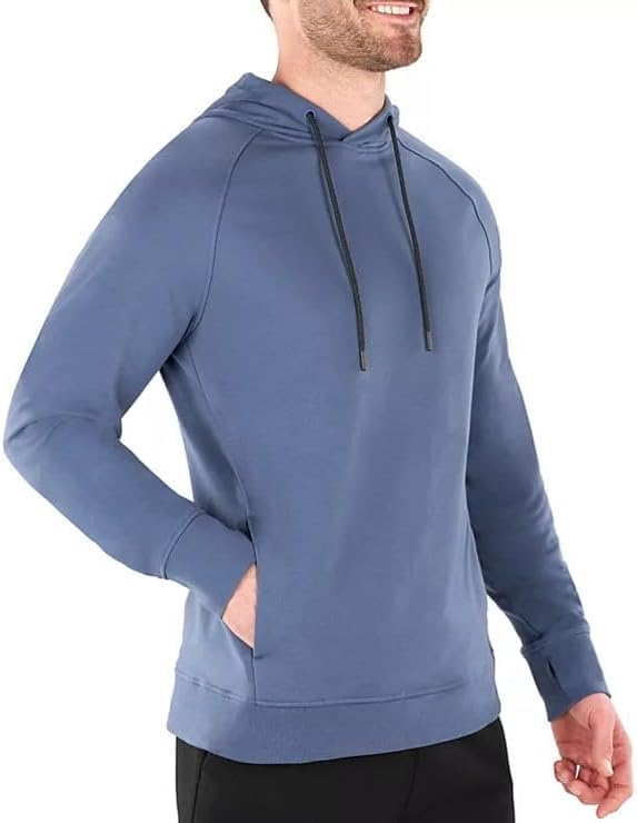 Member's Mark Men's Everyday Active Hoodie (US, Alpha, Large, Regular, Regular, Blue Indigo)2