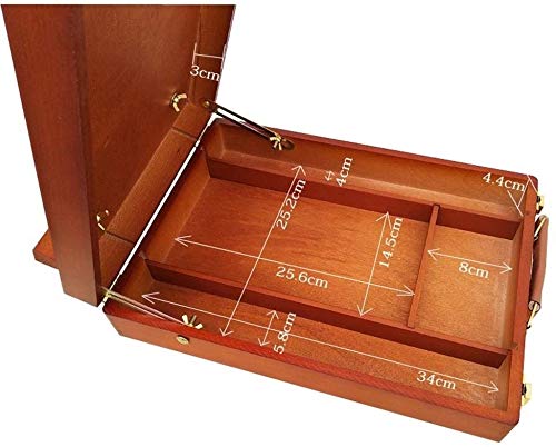 NZPOST Caballetes de Mesa para Pintar Soporte de Madera para Pintar Cajón portátil de Almacenamiento Caballete de Escritorio Soporte de exhibición de Lienzo para póster Caballe