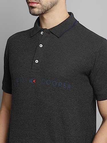 Image of Allen Cooper Solid Pure Cotton Polo Tshirts for Men