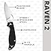 Spyderco Byrd Raven 2 Folding Knife - Black G-10 Handle with PlainEdge, Full-Flat Grind, CTS BD1 Steel Blade and LinerLock - BY08GP2