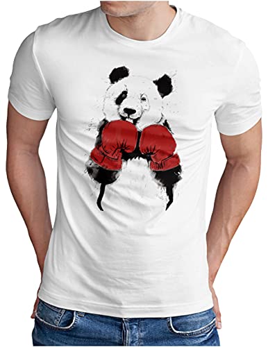 T-shirt Panda Boxer OM3 homme vêtement confortable grande taille pour passionné de boxe