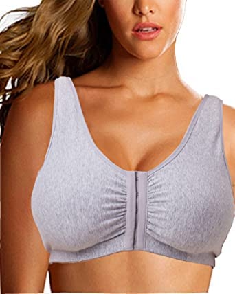 GenericPost Surgical Bra Front Closure Post Surgery Bra Post Op Front Close Bras Sports Bra Mastectomy Bra for Women