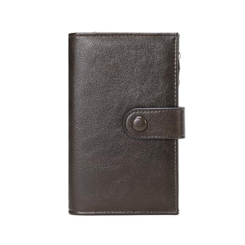 Porte-monnaie bloquant en cuir triple pliable pour femme moderne