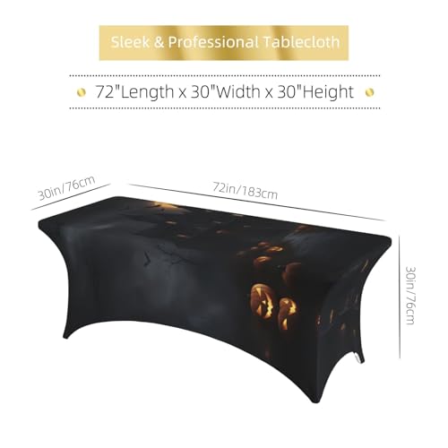 Nappe de table rectangulaire extensible motif gothique Halloween de qualité supérieure