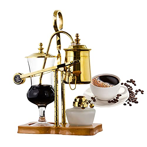 Siphon Coffee Maker - Balance Syphon Siphon Coffee Maker Gold Color Elegant Design Retro-Style