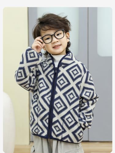 Kids Toddlers Outdoor Polar Fleece Full-Zip Jacket Outwear Coat for 2 to 7 Years2
