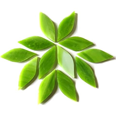 Craft Mosaic Tiles - Small Petals - Stained Glass - Green Tea 50g Cover