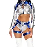Forplay Women's Galaxy Trip Astronaut Costume, Silver, M/L