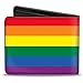 Buckle-Down Men's Buckle-down Pu Bifold - Flag Pride Rainbow Bi Fold Wallet, Multicolor, 4.0 x 3.5 US