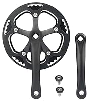 MEGHNA 38/46/48 * 170mm Kurbelgarnitur Fahrrad Kurbelgarnitur ALU-Kurbeln Kettenradgarnitur Fuer MTB/Citybike/Stadtrad/Damenfahrrad (48T)