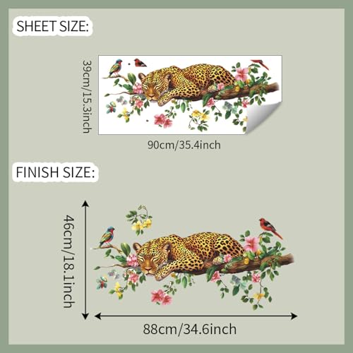 Vinilo Decorativo Removible Leopard Acuarela para Pared miniatura 2