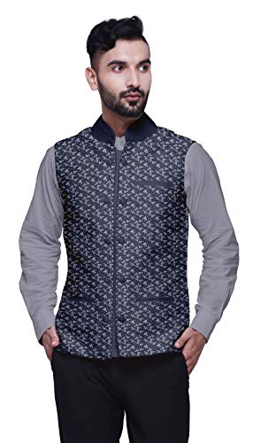 Atasi Printed Nehru Jacket Mens Bandhgala Ethnic Jacket Party Wear Wedding Clothing