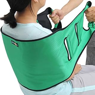 KkaFFe Transfer Sling, Lifting Aids for Elderly Movement, Quicker Easier Safer Transfers & Toileting, Elderly Standing Aids Assistance Products, Upgraded Widened Back Curve Design (Green)