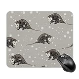 Photo Gallery tappetino per mouse rettangolare con opossum invernale, divertente, rotondo, con base in gomma antiscivolo, regalo per uomini e donne Photo Gallery tappetino per mouse rettangolare con opossum invernale, divertente, rotondo, con base in gomma antiscivolo, regalo per uomini e donne