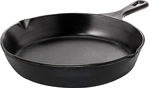 Utopia Kitchen Cast Iron Frying Pan 6.5 Inch, Cast Iron Chefs Pan, Pre Seasoned Skillet, Safe Grill Cookware for Indoor & Outdoor Use, Black