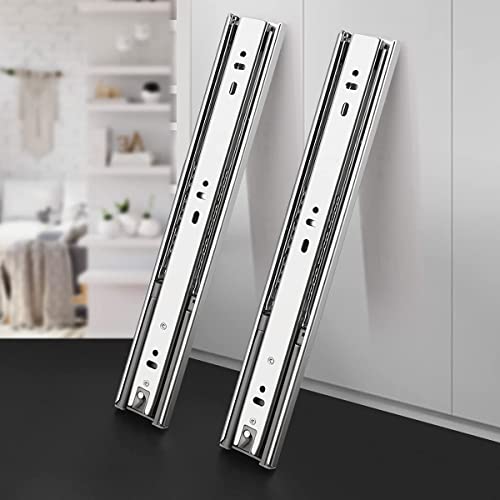 Image of Gobrico Hardware Full Extension 22 Inch Slides, Soft Self Close Ball Bearing Drawer Slides 3Folds, 2Pair