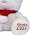 Personalized Christmas Stuffed Animal - Custom White Santa Teddy Bear Plush Toy, Customized X-Mas Holiday Animals Bears with Red Hat, Scarf & Gloves, Gift for Kids & Adults, Measures 11.81 Inches