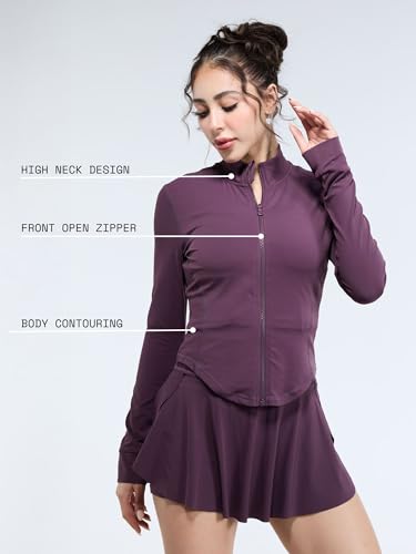 Image of CAVA Sculptor Jacket for Women | ADPT Nylon-Spandex, 4-Way Stretch, Moisture-Wicking, High Neck, Full Sleeves | Performance Activewear