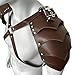 Mr.Fashion Cool Leather Armor Costume, Fierce Leather Suit, Create a Special Christmas Look, Make Your Stage Performance Night. (Double Armor - Brown)
