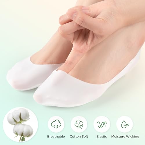 Image of Heatuff 7 Pairs No Show Socks Womens Cushioned Non Slip Low Cut Invisible Liner Footies Socks for Flats Loafers