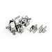 Aexit 4mm-8mm Thickness Fall Protection Rectangle Shaped Glass Clamps Clip Safety Clips Support 10pcs