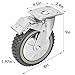 uyoyous 8 Inch Solid Caster Wheels Set of 4, Heavy Duty Non-Slip Swivel Castors with Brake, 1760 lbs Industrial Plate Casters for Trolley Workbench (2 Swivel & 2 Fixed)