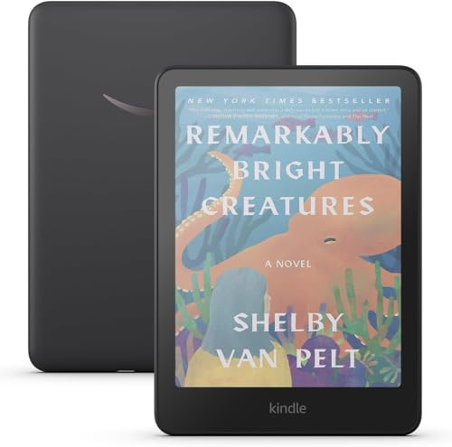 Amazon Kindle Colorsoft Essentials Bundle including Kindle Colorsoft (16 GB) – With color display - Black, Plant-Based Leather Cover-Black and Power Adapter - image 2