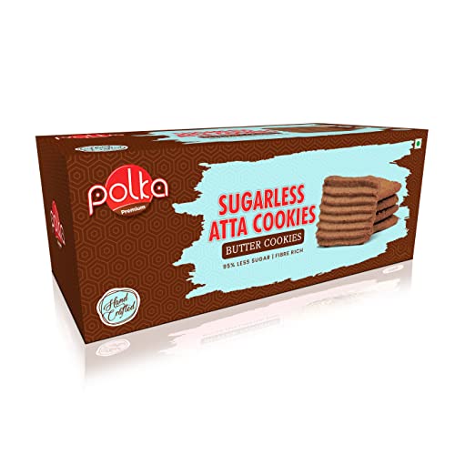 POLKA SUGAR LESS DIET ATTA COOKIES with Elaichi I PACK OF 1X200 = 200 GM I High Fibre Digestive Biscuits Rusk I cookies biscuit I Whole Wheat Sugarless cookies (SUGARLESS, 200 GM) I Sugar free biscuits (B09R22MPBH) Amazon Price History, Amazon Price Tracker