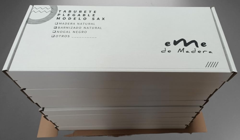Taburete - banqueta plegable de madera maciza. Redondo, ligero y resistente. 45x30x30cm abierto y 71x30x4cm plegado (Nogal, 1 unidad)