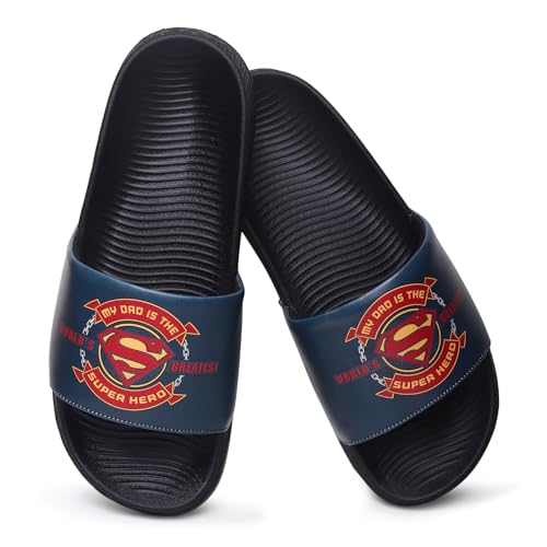 Image of YOHO Sliders for Men | Comfortable and Lightweight Slides | WB Cartoon & Comic Characters: Batman,Superman,Tom & Jerry,Rick & Morty,Big Bang Theory, Friends and Scooby Doo for Boys