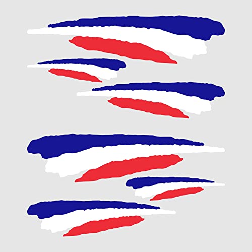 Autodomy Autocollants Stickers Drapeau Français France Sport Racing Tuning Lot 6 Unités Adhésives pour Voiture Moto Scooter Quad ATV Casque Vélo