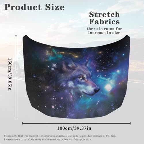 Image of Car Hood Cover Protector, an All-Weather Waterproof, Windproof Car Cover for Winter Frost and Ice Removal-Handsome Wolf