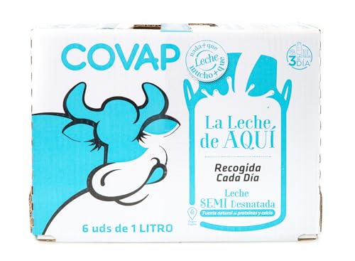 Covap Leche Semi, 6 x 1 L