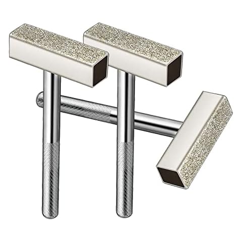 YUENWUZINIC 3 Stück Schleifscheibe Dresser Diamant Schleifscheiben Kommode T-förmige Schleifscheibe Stein Kommode Werkzeug mit Flach Diamant Beschichtet Oberfläche zum Abrichten von Entgratscheiben Cover