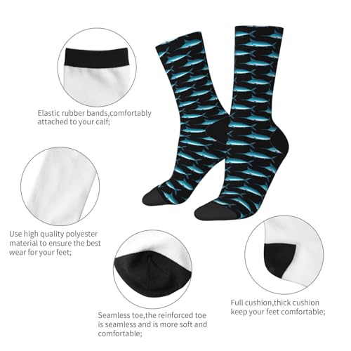 Blue Marlin Socks For Men Women Gift Sport Crew Socks Funny Wicking Socks4