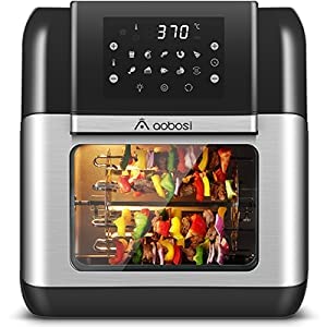 6-in-1 Large Toaster Oven, AOBOSI 1700W Multi-Function 23Qt Air Fryer Convection Toaster Oven Countertop Rotisserie