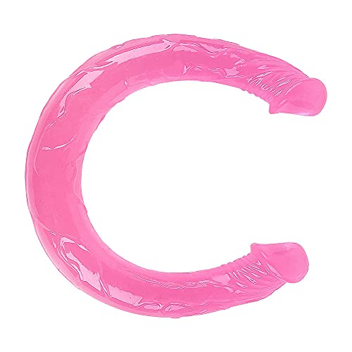 16.9 Inches Suitable for Women Comfortable Double-Ended Non-Slip tool Transparent Pink Color For use by Two People