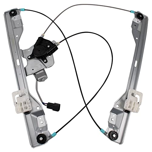 Image of TRQ Front Left Power Window Regulator & Motor Assembly Drivers Side Compatible with 2015-2020 Ford F-150 2017-2020 F-250 /F-350 /F-450 Super Duty F-550 Super Duty