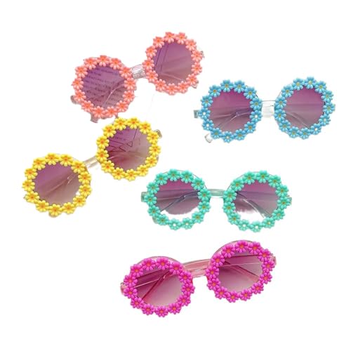Set 2 accesorios perro con gafas y diadema floral miniatura 5