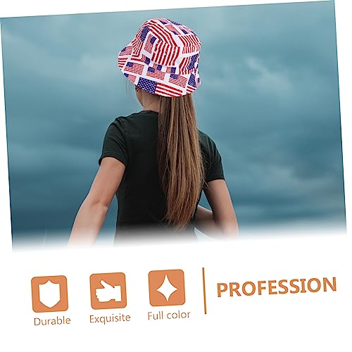 Chapeau de pêcheur bob réversible blanc en polyester pour camping - 5