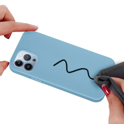 Image of ArmourPro Silicone Back Case for iPhone 15 Pro Max Soft-Touch Case | SkyBlue