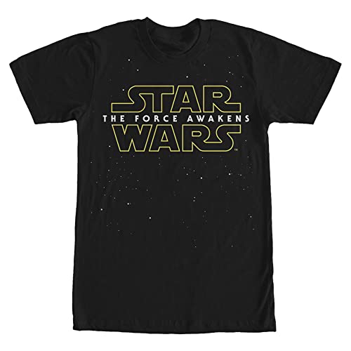 T-shirt Star Wars logo homme vêtement coton geek haut manches courtes noir