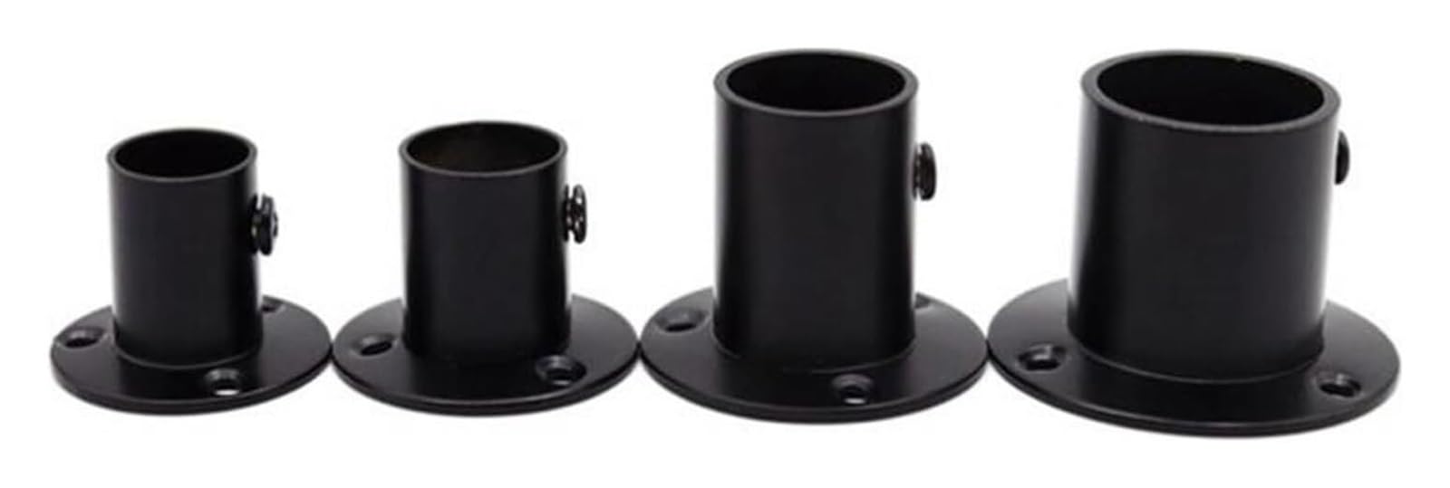 QRLKJHGFA Round Wardrobe Brackets Sockets, Stainless Steel Flange Seat For Wardrobe Curtain Rod Bracket Diameter 19-32mm(Diameter 32mm)