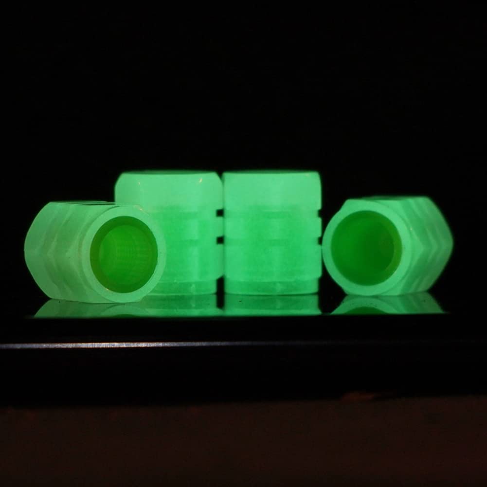 4 Pezzi Tappi Valvola Pneumatici Fluorescenti Universali Per Auto - Foto 4